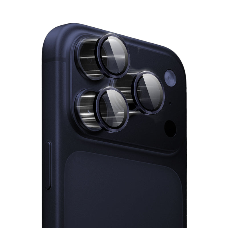 Lens Tempered  Glass  With Metal Frame - Blue