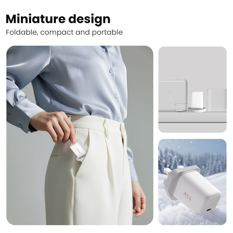 Tiny Icy Crystal Series 45W Dual-port GaN Fast Charger （UK）