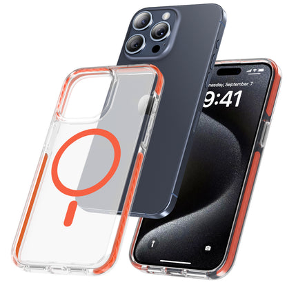 MOCOLL Clear Magnetic Case for iPhone – 12FT Drop Protection with Strong MagSafe Compatibility & Shockproof Design
