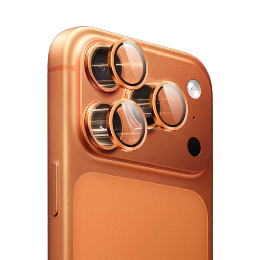 Lens Tempered  Glass  With Metal Frame - Orange