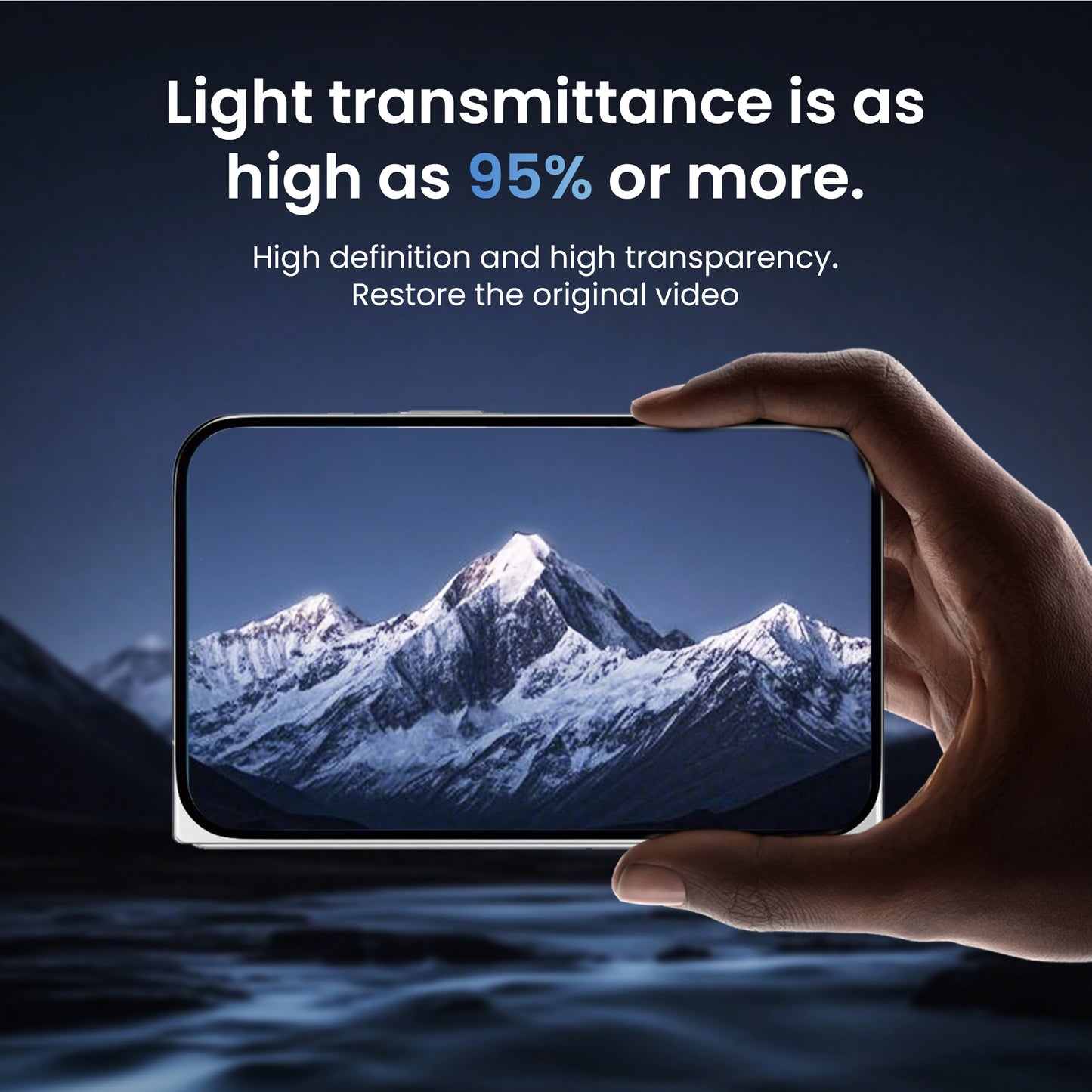 MOCOLL Clear Lens Tempered Glass 0.33mm Light transmittance exceeds 95%
