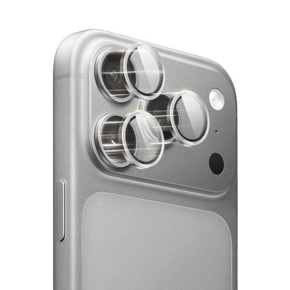 Lens Tempered  Glass  With Metal Frame - Silver