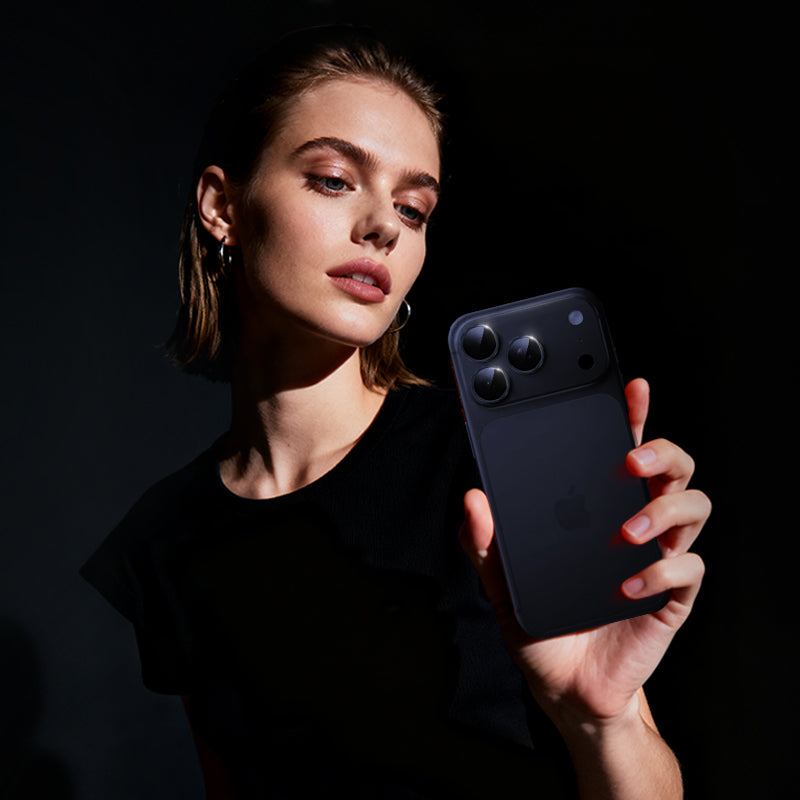 Lens Tempered  Glass  With Metal Frame - Blue