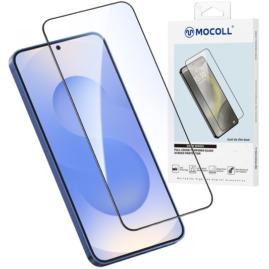 MOCOLL Screen Protector for Samsung Galaxy S25 、S25 Plus – 9H Tempered Glass, Ultra-Clear HD, Anti-Scratch, Anti-Fingerprint, Bubble-Free, Easy Installation, Case Friendly