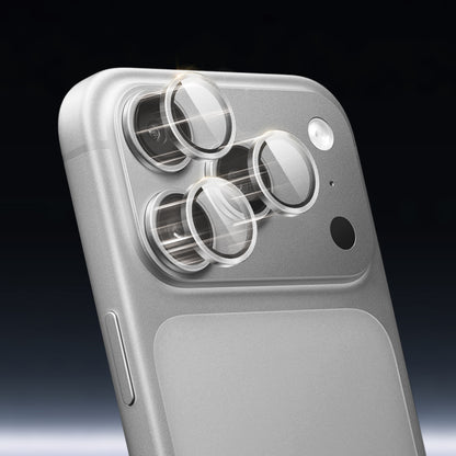 Lens Tempered  Glass  With Metal Frame - Silver