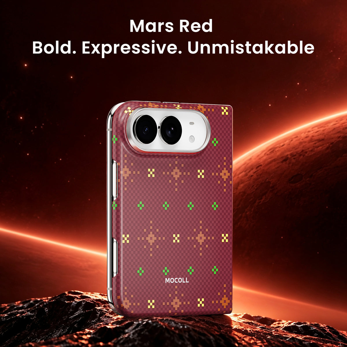 Ultra-Thin Aramid Fiber Case for iPhone 18 Duo – Red | MOCOLL