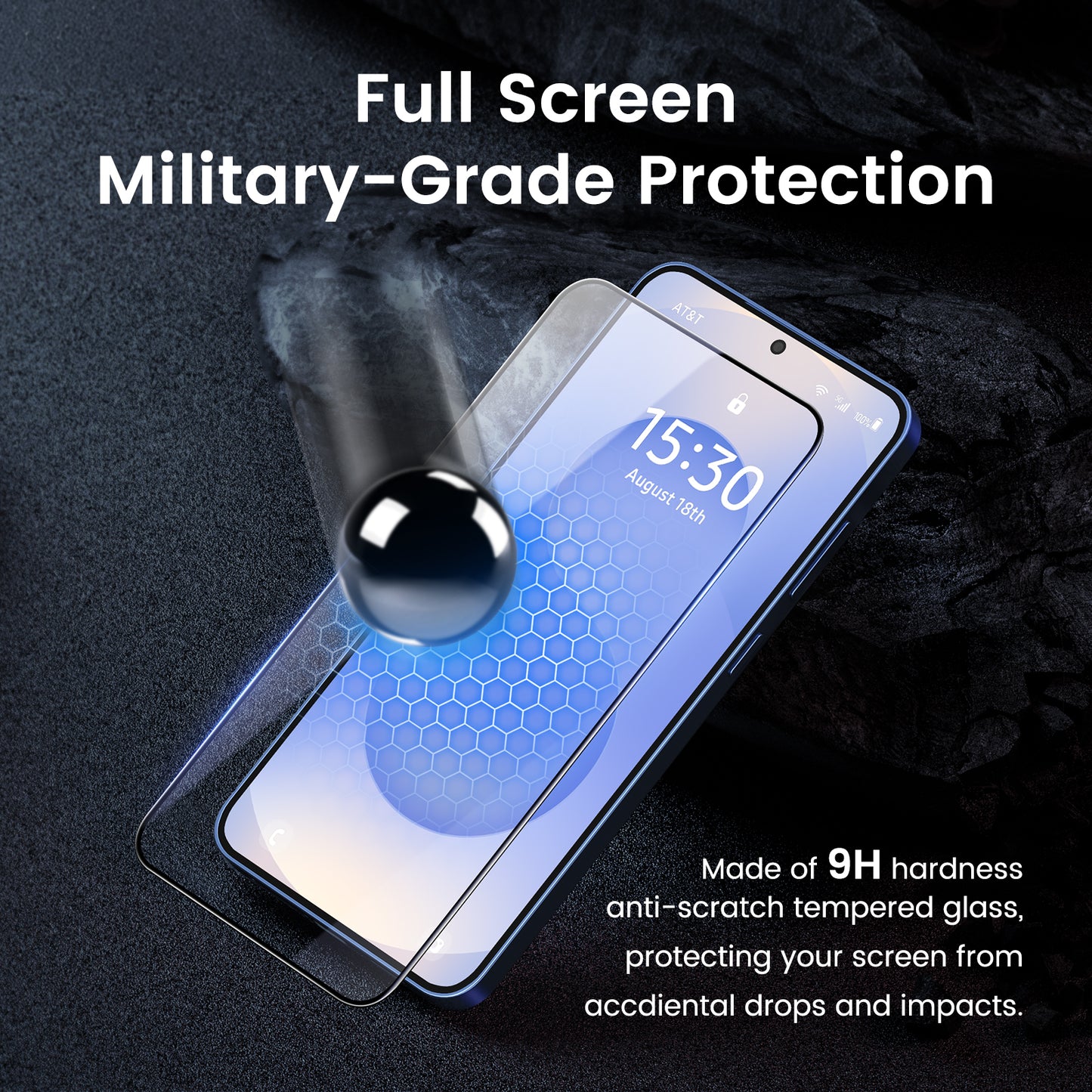 MOCOLL Screen Protector for Samsung Galaxy S25 、S25 Plus – 9H Tempered Glass, Ultra-Clear HD, Anti-Scratch, Anti-Fingerprint, Bubble-Free, Easy Installation, Case Friendly