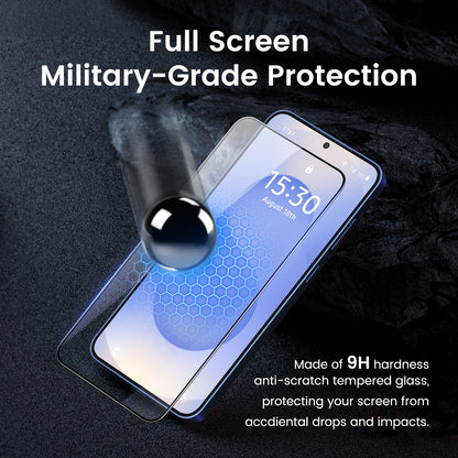 MOCOLL Screen Protector for Samsung Galaxy S25 、S25 Plus – 9H Tempered Glass, Ultra-Clear HD, Anti-Scratch, Anti-Fingerprint, Bubble-Free, Easy Installation, Case Friendly