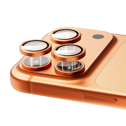 Lens Tempered  Glass  With Metal Frame - Orange