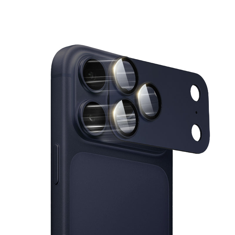 Lens Tempered  Glass  With Metal Frame  （Integrated ）- Blue