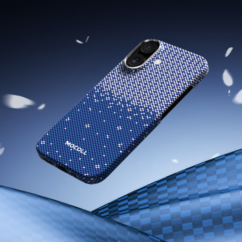 Kevlar Magnetic Circle  Case ( iPhone 17 Blue )