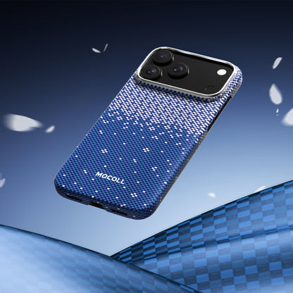 Kevlar Magnetic Circle  Case ( iPhone 17 Pro Max Blue )