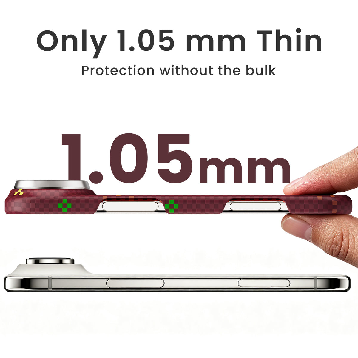 Ultra-Thin Aramid Fiber Case for iPhone 18 Duo – Red | MOCOLL
