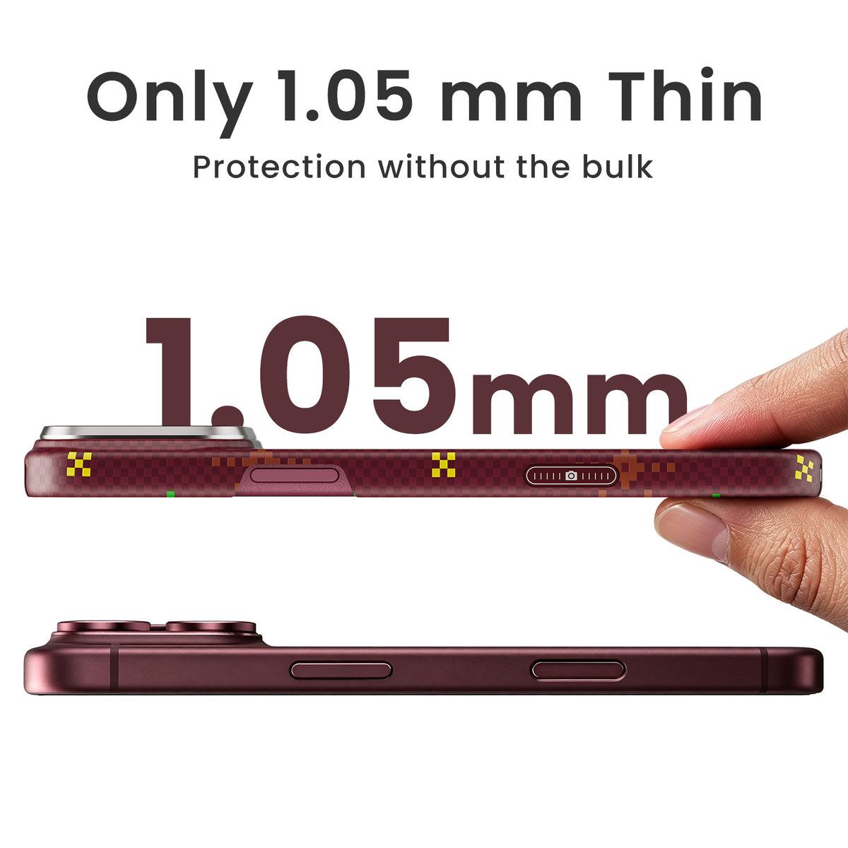 Ultra-Thin Aramid Fiber Case for iPhone 18 Pro & Pro Max – Red | MOCOLL
