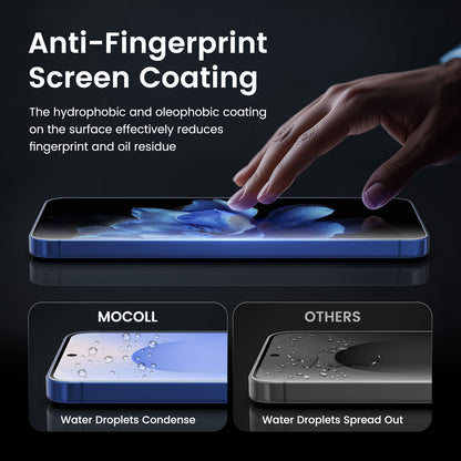 MOCOLL Screen Protector for Samsung Galaxy S25 、S25 Plus – 9H Tempered Glass, Ultra-Clear HD, Anti-Scratch, Anti-Fingerprint, Bubble-Free, Easy Installation, Case Friendly