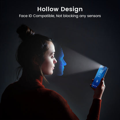 Full-screen tempered glass screen protector, 2-pack, privacy screen protector