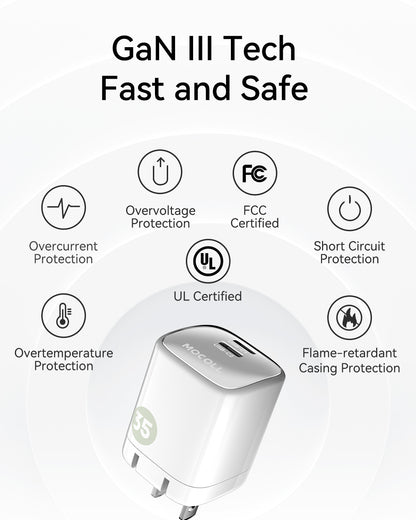 35W Dual USB-C Charger