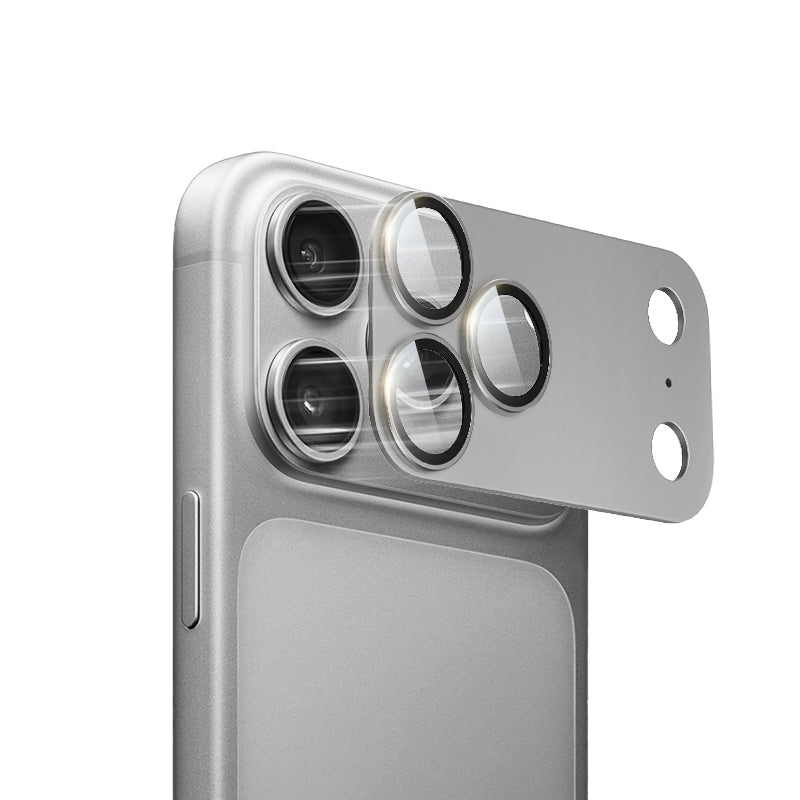 Lens Tempered  Glass  With Metal Frame  （Integrated ）- Silver