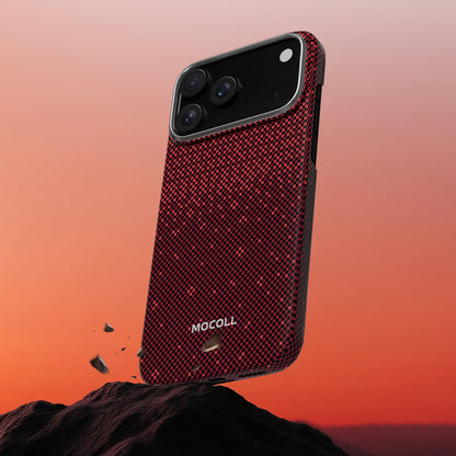 Kevlar Magnetic Circle  Case ( iPhone 17 Pro Red )