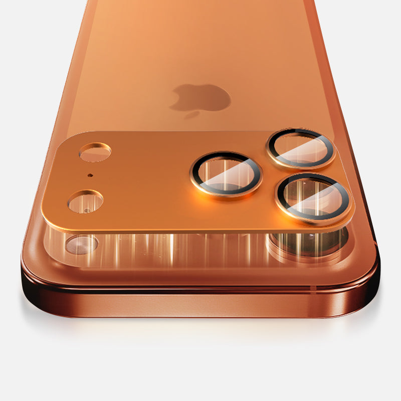 Lens Tempered  Glass  With Metal Frame  （Integrated ）- Orange