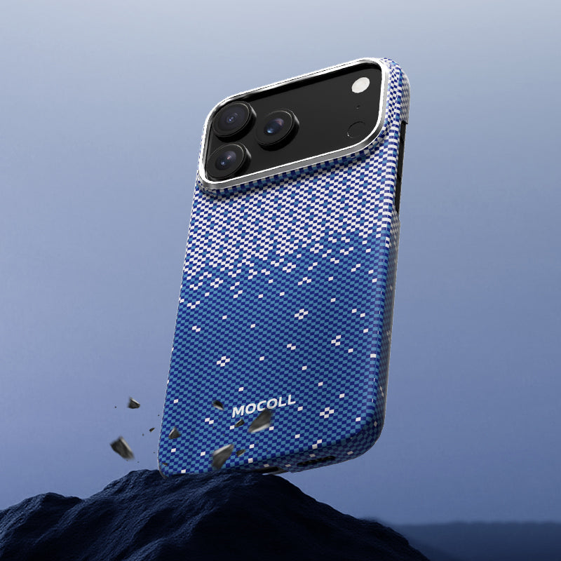 Kevlar Magnetic Circle  Case ( iPhone 17 Pro Max Blue )