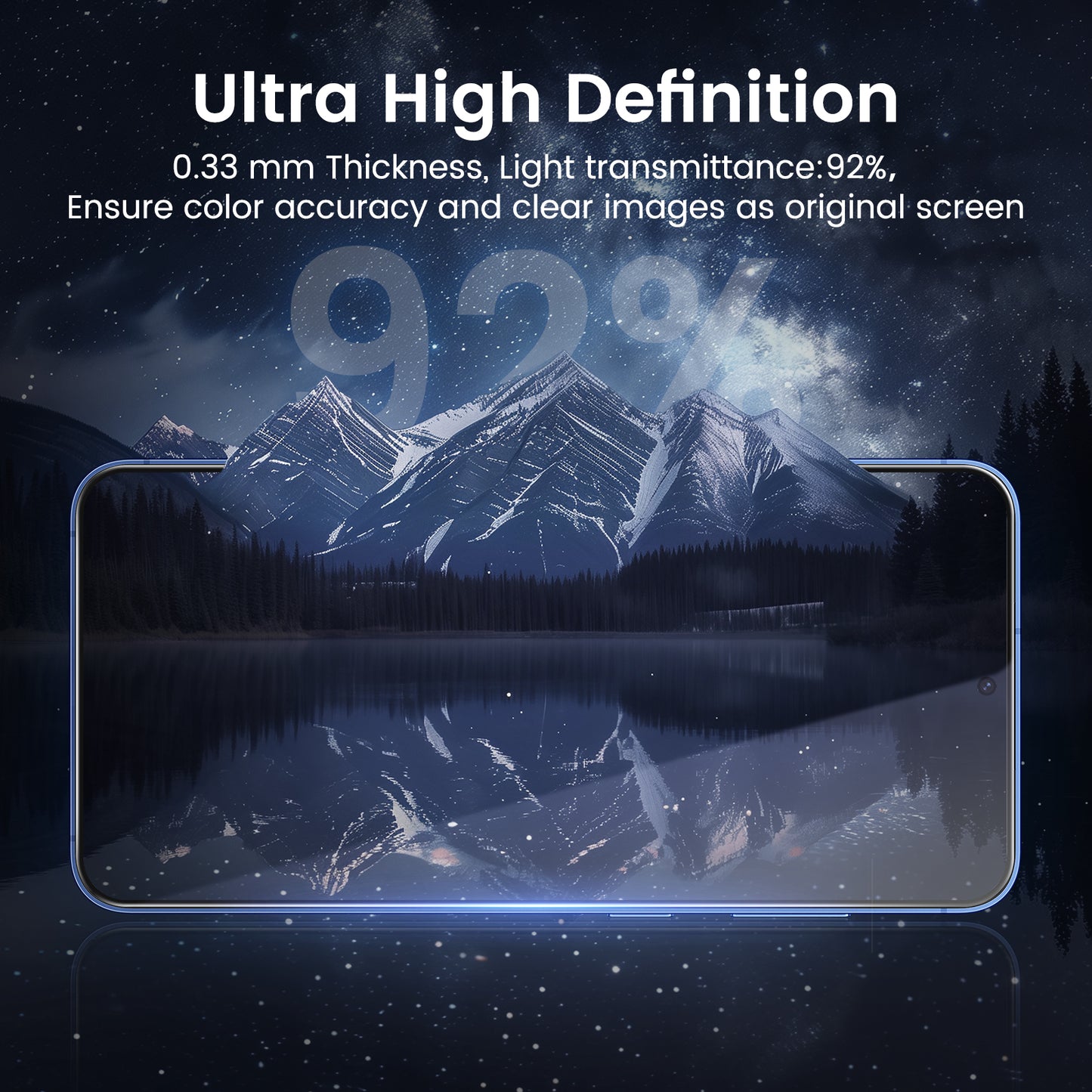 MOCOLL Screen Protector for Samsung Galaxy S25 、S25 Plus – 9H Tempered Glass, Ultra-Clear HD, Anti-Scratch, Anti-Fingerprint, Bubble-Free, Easy Installation, Case Friendly
