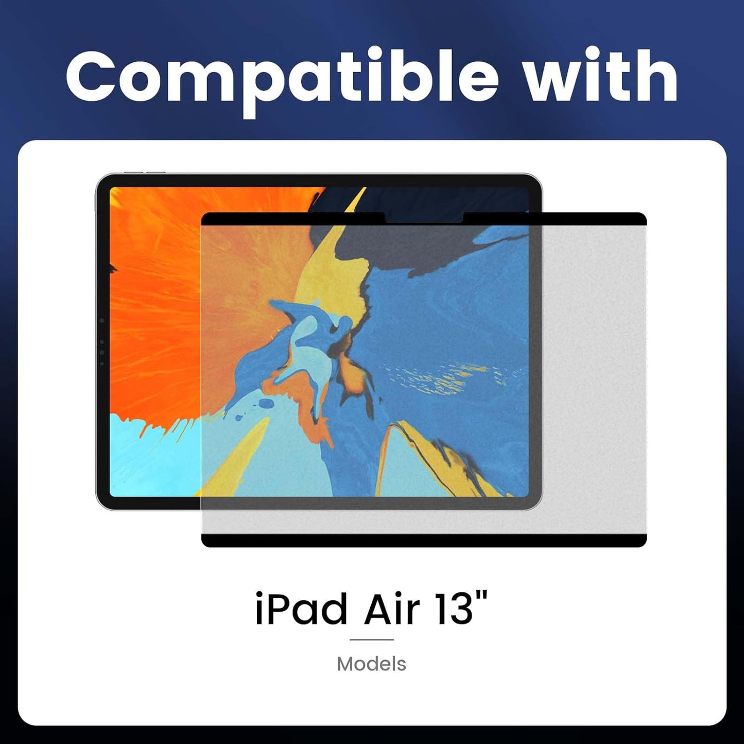 [Jenny Family Recommendation] MOCOLL Paperfeel Screen Protector for iPad Air 13 Inch M2 (2024), Write and Draw Like on Paper, Magnetic Detachable and Reusable,Compatible with Tempered Film,Removable/Anti Glare/Matte/Bubble Free