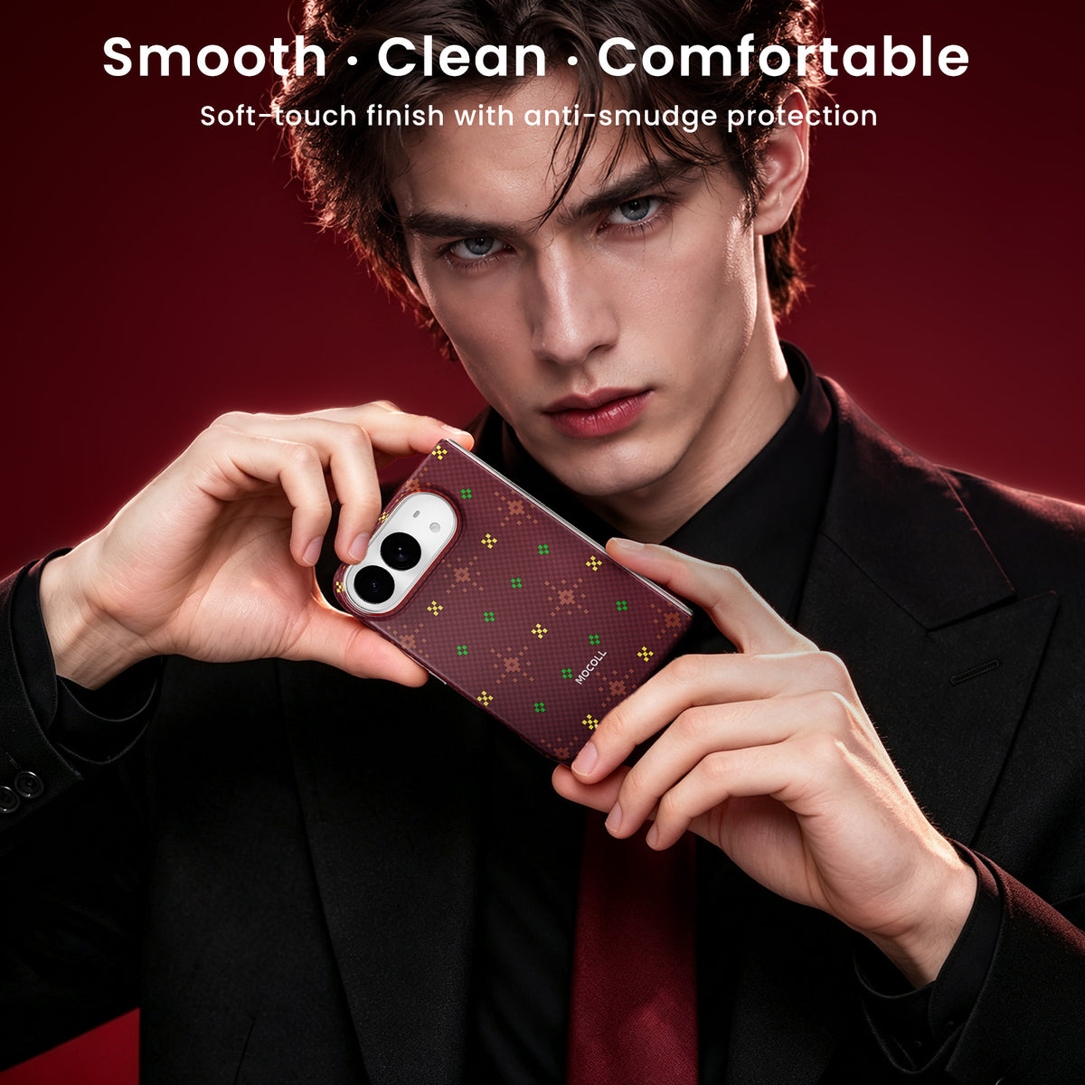 Ultra-Thin Aramid Fiber Case for iPhone 18 Duo – Red | MOCOLL
