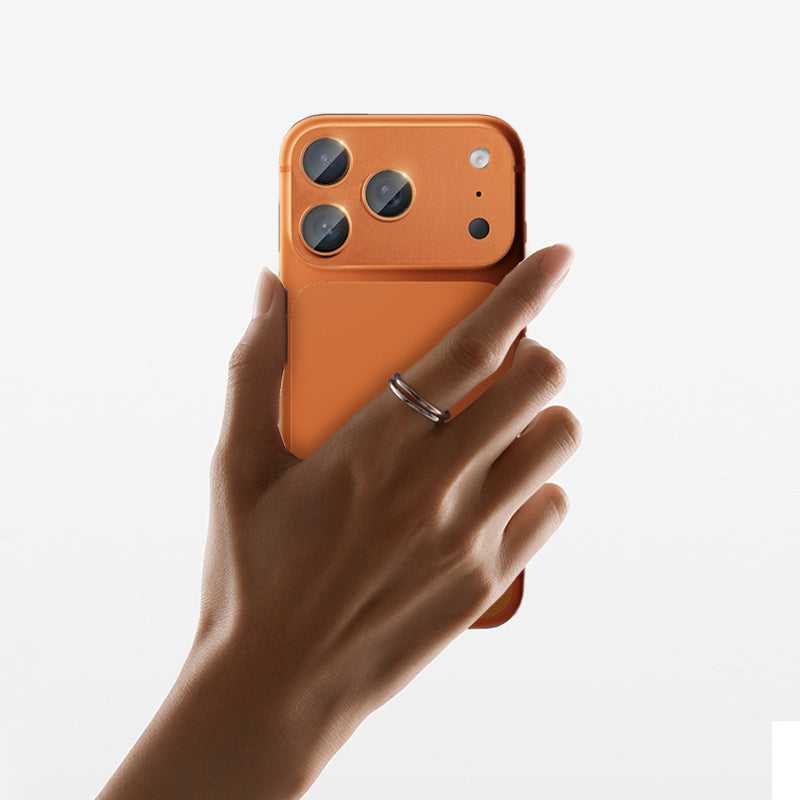 Lens Tempered  Glass  With Metal Frame  （Integrated ）- Orange