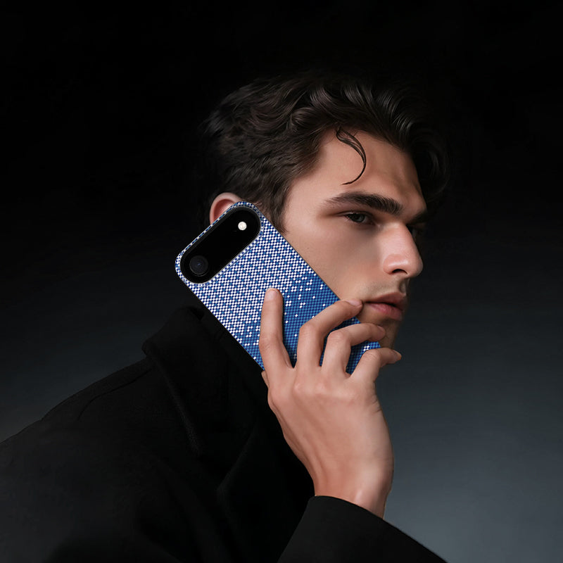 Kevlar Magnetic Circle  Case ( iPhone 17 Air Blue )