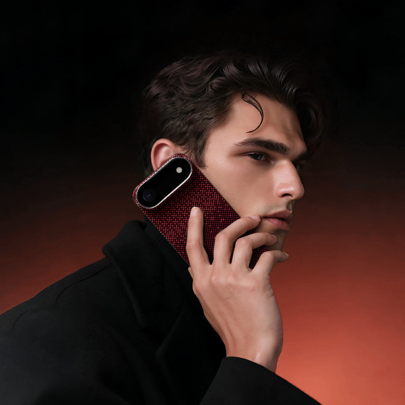 Kevlar Magnetic Circle  Case ( iPhone 17 Air Red )