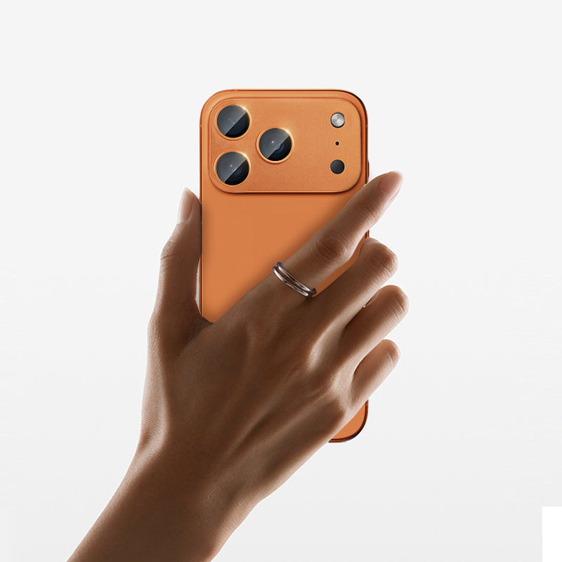 Lens Tempered  Glass  With Metal Frame  （Integrated ）- Orange