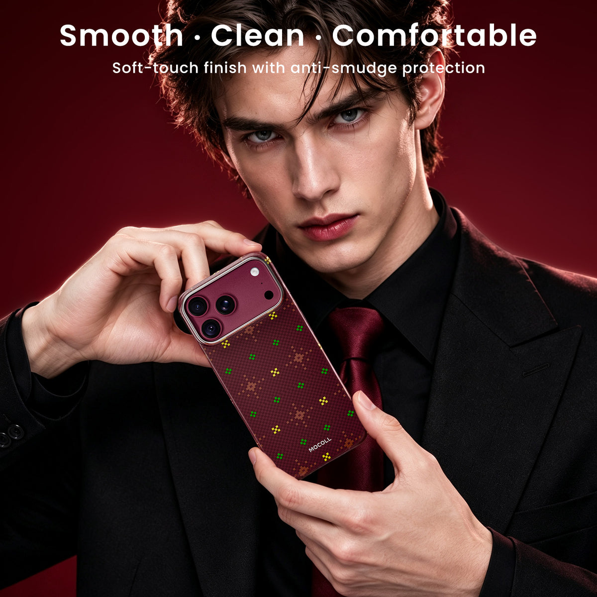 Ultra-Thin Aramid Fiber Case for iPhone 18 Pro & Pro Max – Red | MOCOLL