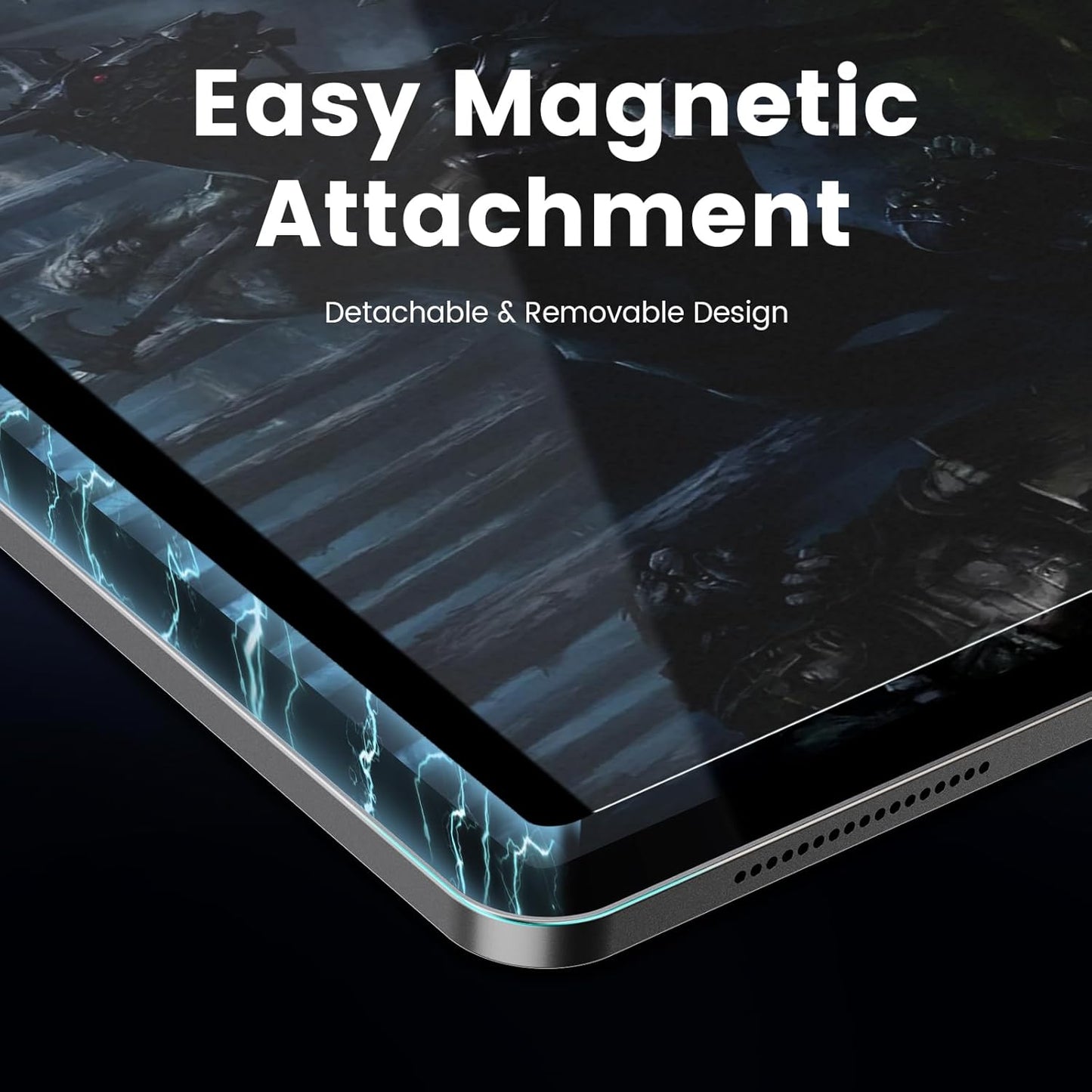 [Jenny Family Recommendation] MOCOLL Paperfeel Screen Protector for iPad Air 13 Inch M2 (2024), Write and Draw Like on Paper, Magnetic Detachable and Reusable,Compatible with Tempered Film,Removable/Anti Glare/Matte/Bubble Free