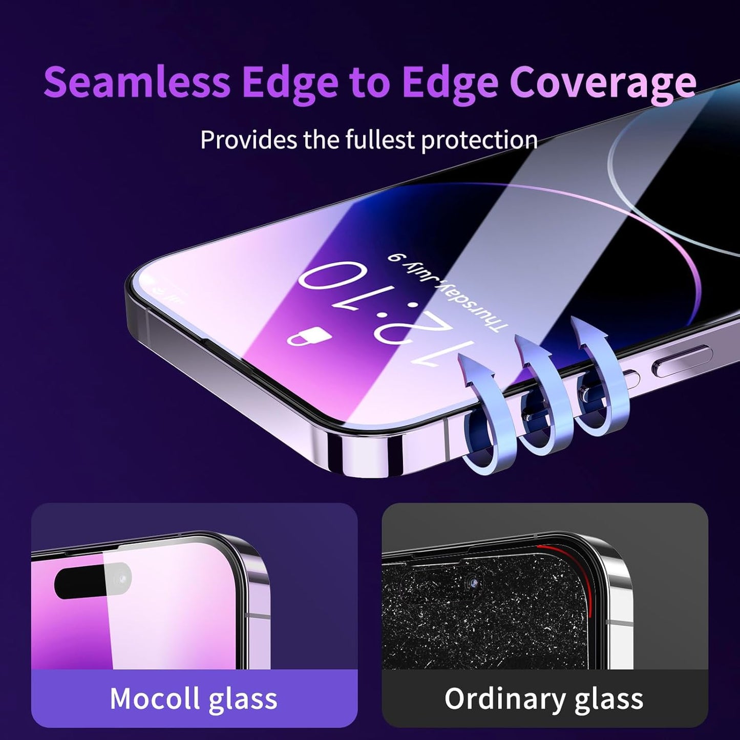 [Jenny Family Recommendation] MOCOLL Ultra-Clear Screen Protector for iPhone 14/15 – HD Clarity, Scratch-Resistant, Easy Installation, Full Coverage