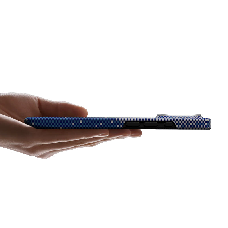 Kevlar Magnetic Circle  Case ( iPhone 17 Blue )