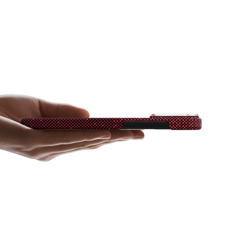 Kevlar Magnetic Circle  Case ( iPhone 17 Pro Max Red )