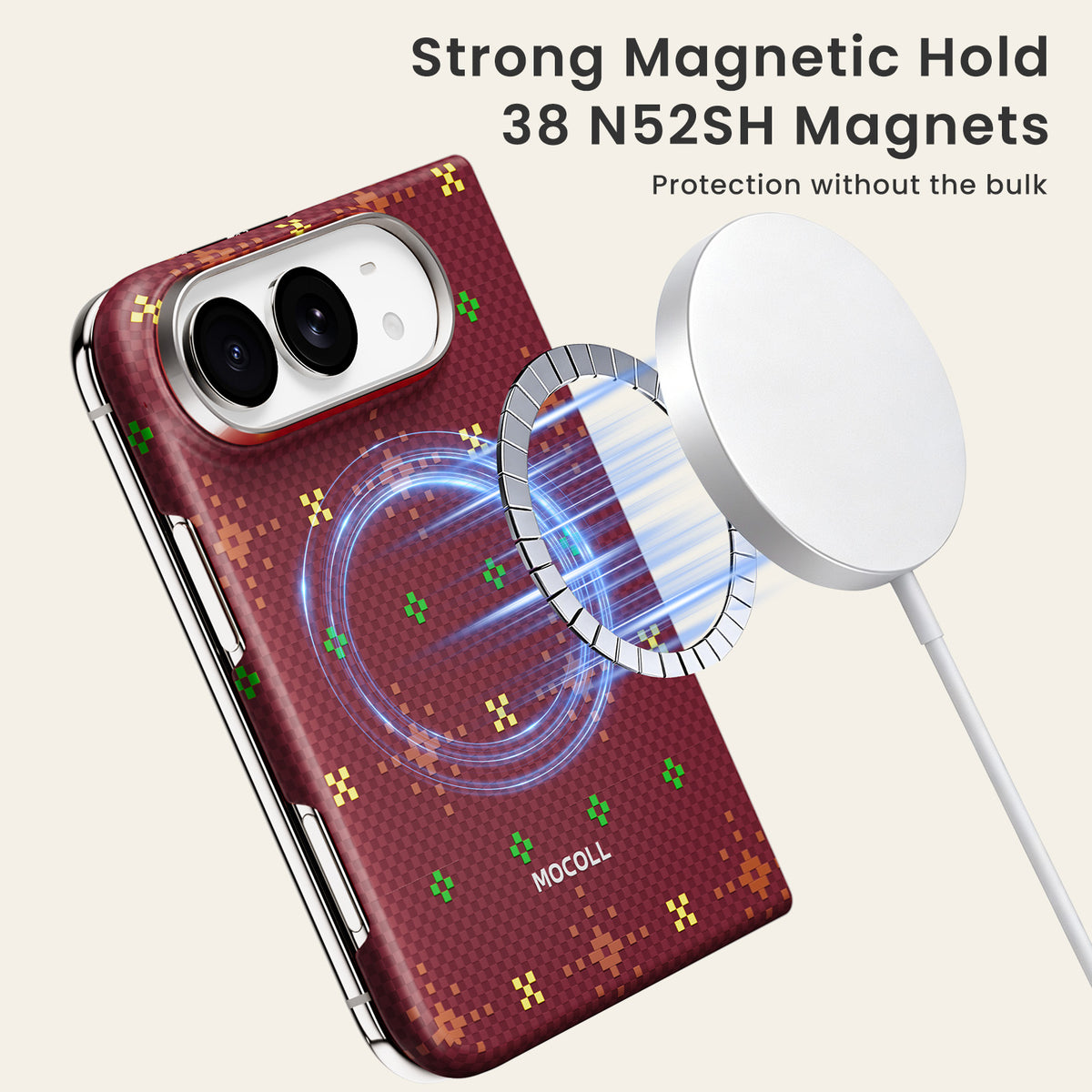 Ultra-Thin Aramid Fiber Case for iPhone 18 Duo – Red | MOCOLL
