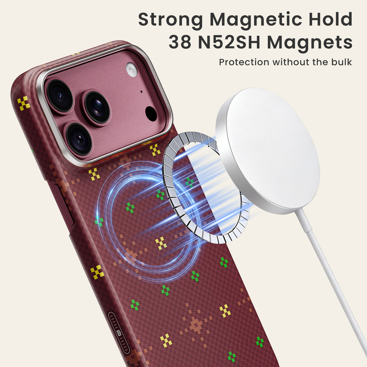 Ultra-Thin Aramid Fiber Case for iPhone 18 Pro & Pro Max – Red | MOCOLL