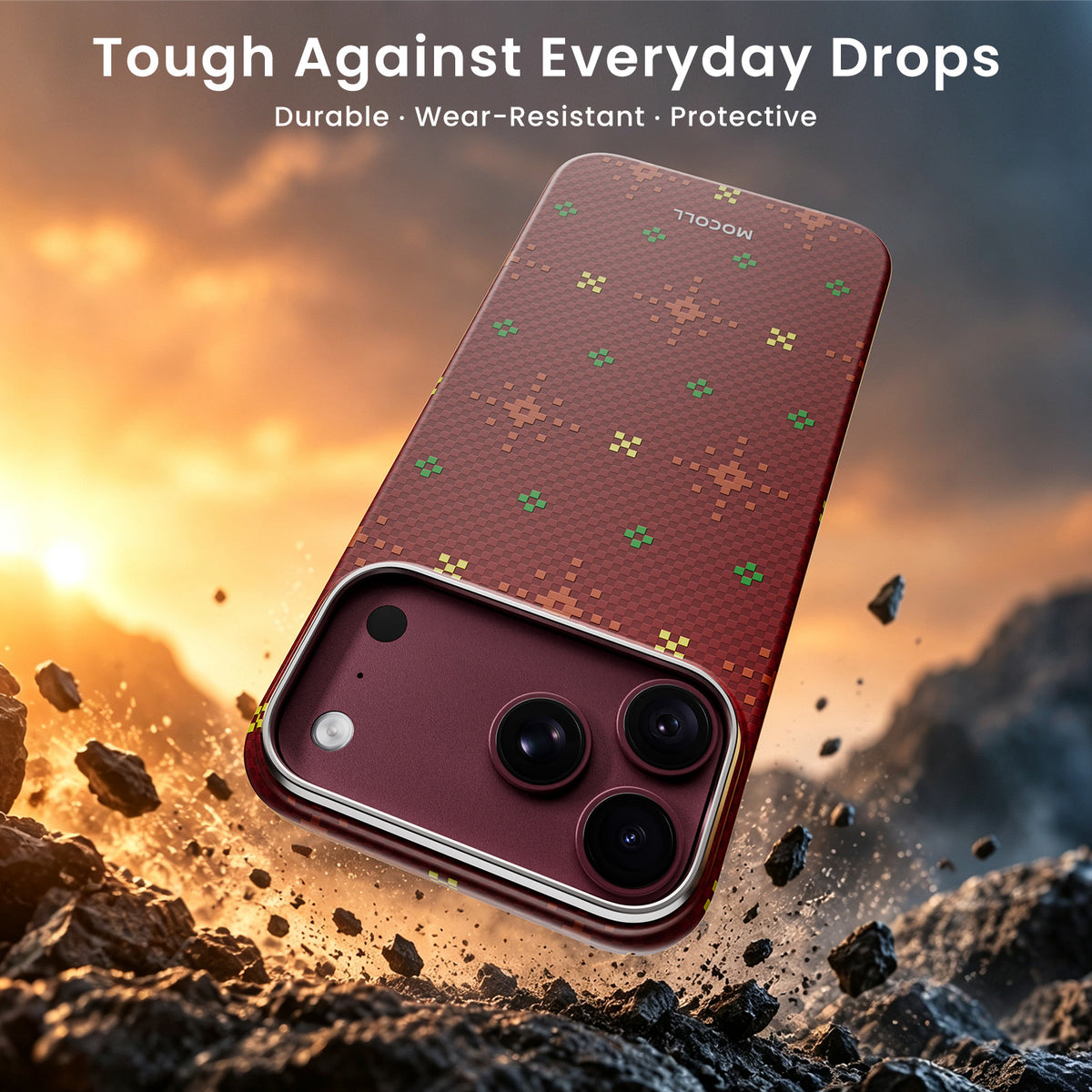 Ultra-Thin Aramid Fiber Case for iPhone 18 Pro & Pro Max – Red | MOCOLL