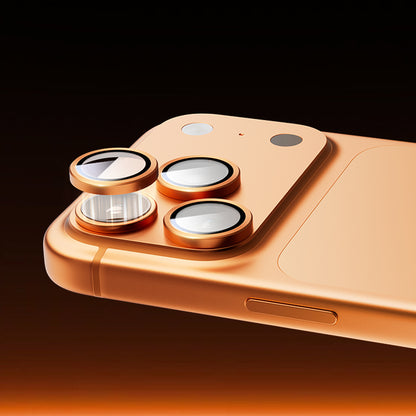 Lens Tempered  Glass  With Metal Frame - Orange