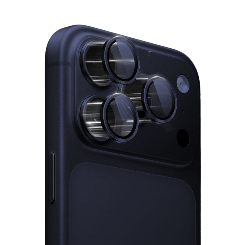 Lens Tempered  Glass  With Metal Frame - Blue