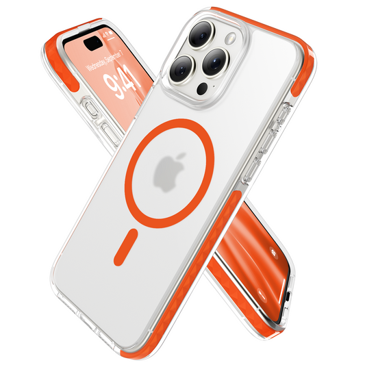 MOCOLL Clear Magnetic Case for iPhone – 12FT Drop Protection with Strong MagSafe Compatibility & Shockproof Design