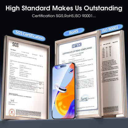 Full-screen tempered glass screen protector, colorless, anti-blue light (integrated dustproof mesh), quick-apply 2-pack.