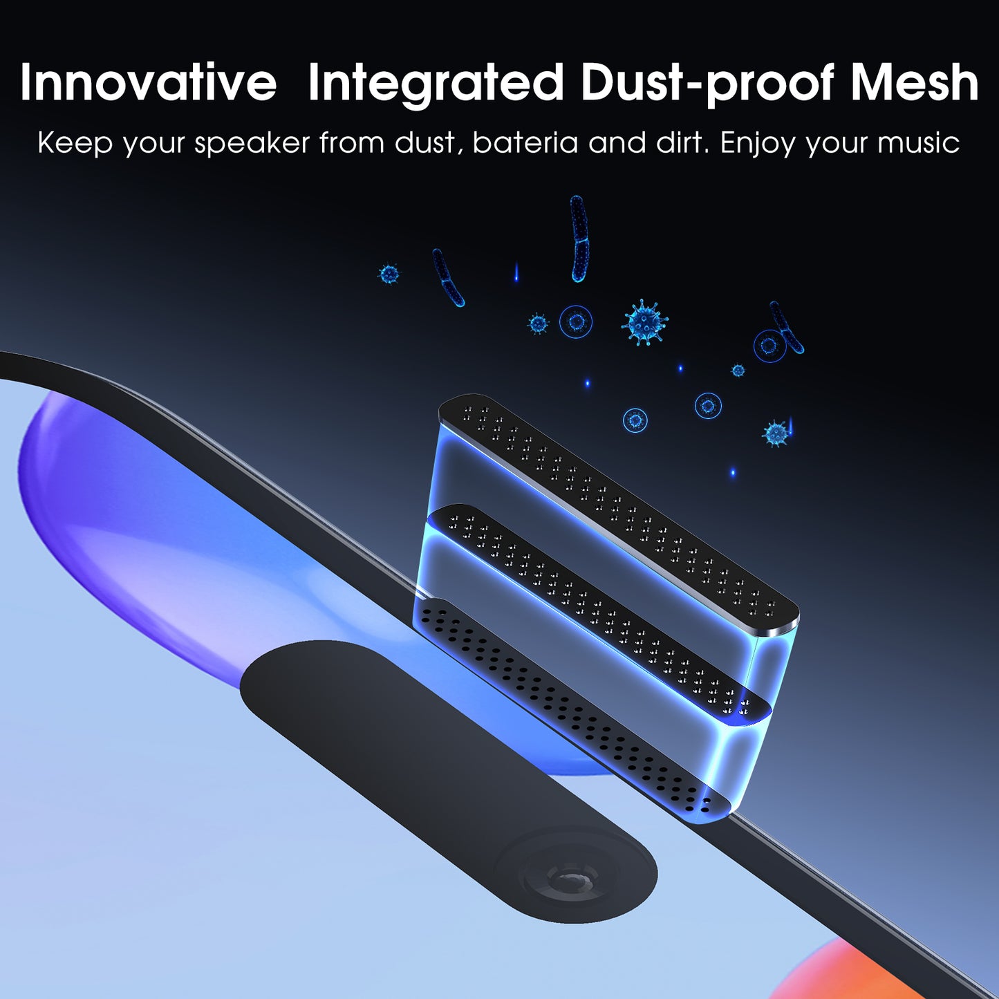 Full-screen tempered glass screen protector, colorless, anti-blue light (integrated dustproof mesh), quick-apply 2-pack.