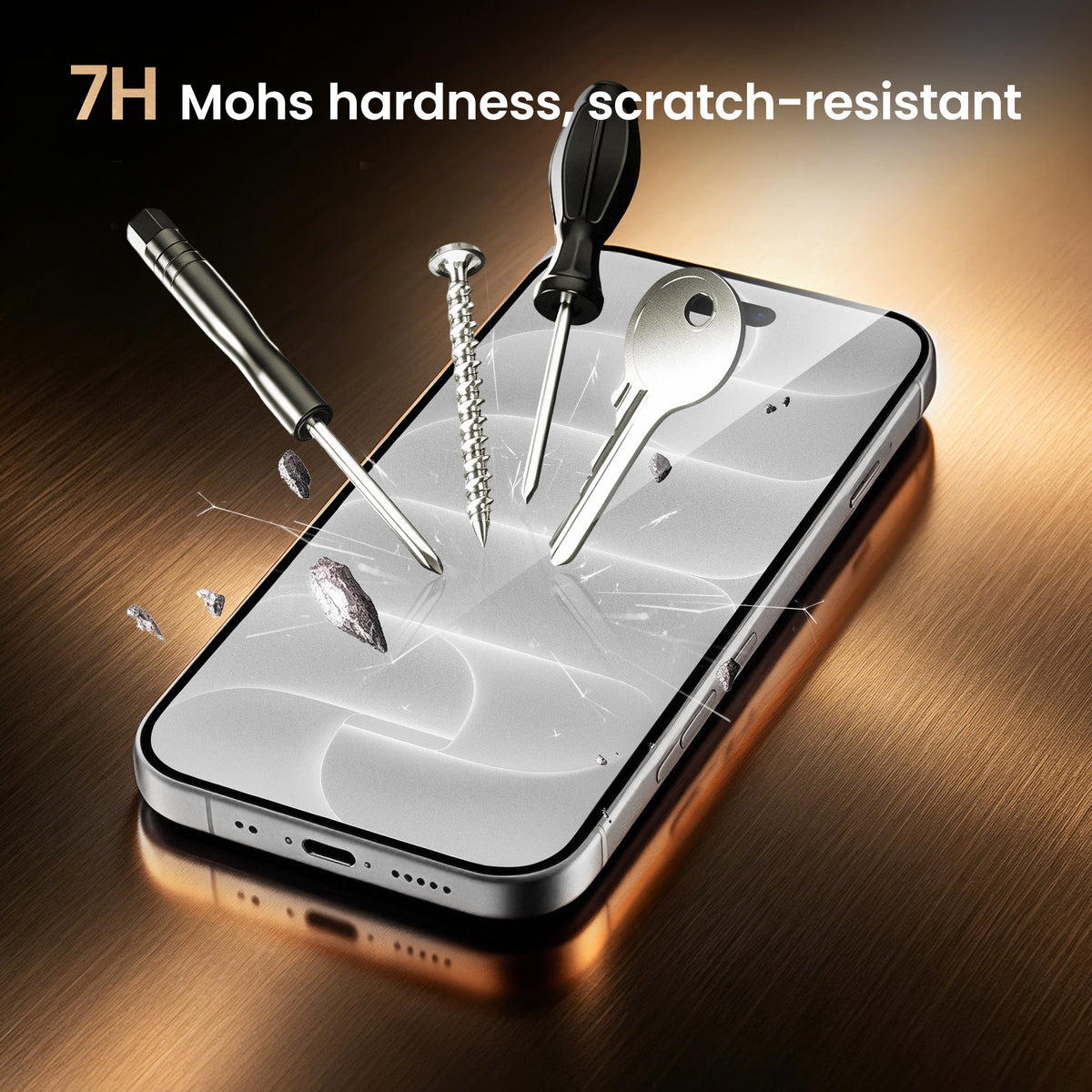 Master Series 0.07mm UTG Screen Protector — iPhone 18 Pro & Pro Max - scratch resistance