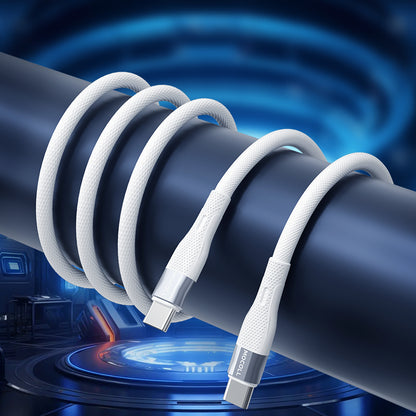 MOCOLL Fast Charging Cable USB-C Durable 6ft White