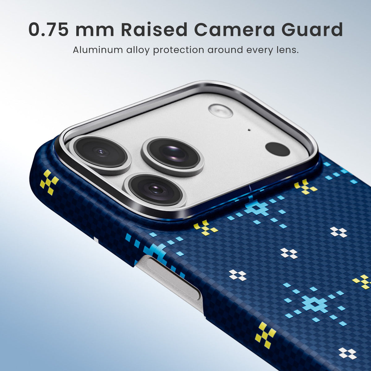 Ultra-Thin Aramid Fiber Case for iPhone 18 Pro & Pro Max - camera guard detail
