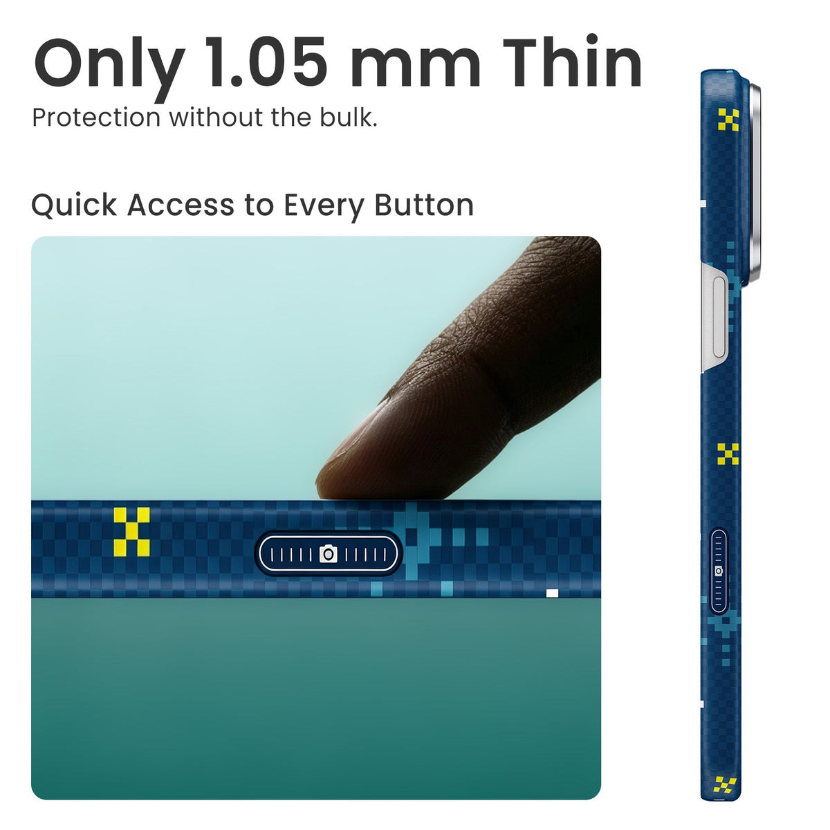 Ultra-Thin Aramid Fiber Case for iPhone 18 Pro & Pro Max - edge profile