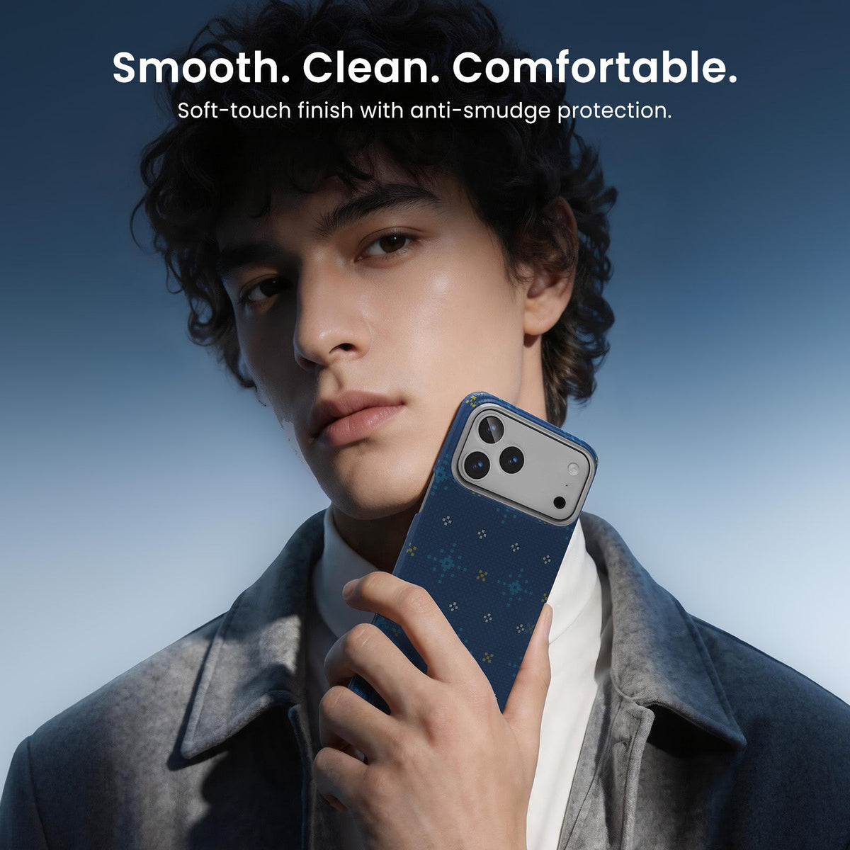 Ultra-Thin Aramid Fiber Case for iPhone 18 Pro & Pro Max - held in hand